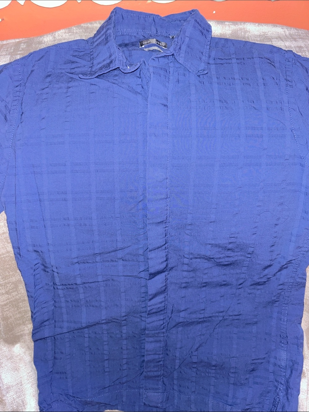Van Heusen Royal Blue Casual Button-Down Shirt